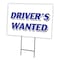 Signmission Drivers Wanted Yard Sign & Stake outdoor plastic coroplast window, C-1216-DS-Drivers Wanted C-1216-DS-Drivers Wanted - alternate 1